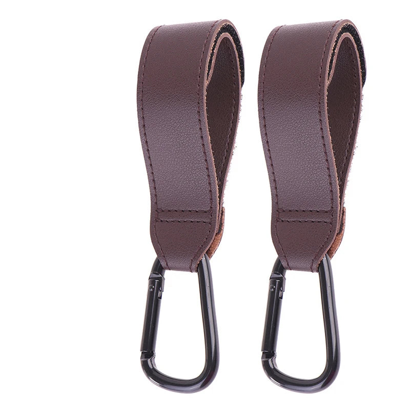 Ganchos Ajustables de Cuero Sintético para Carrito de Bebé (Pack Premium)