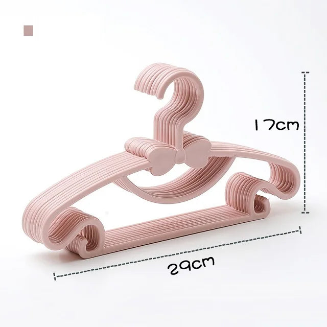 Set de Perchas de Plástico Portátiles Estilo Macaron para Ropa de Bebé - Organizador Infantil Antiviento