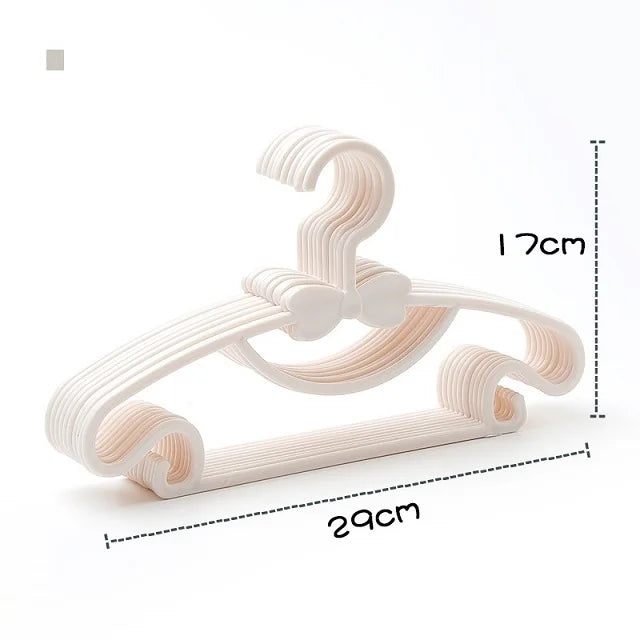 Set de Perchas de Plástico Portátiles Estilo Macaron para Ropa de Bebé - Organizador Infantil Antiviento