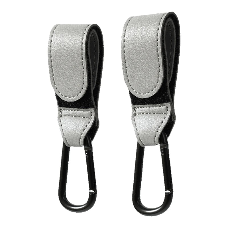 Ganchos Ajustables de Cuero Sintético para Carrito de Bebé (Pack Premium)