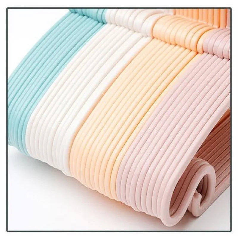 Set de Perchas de Plástico Portátiles Estilo Macaron para Ropa de Bebé - Organizador Infantil Antiviento