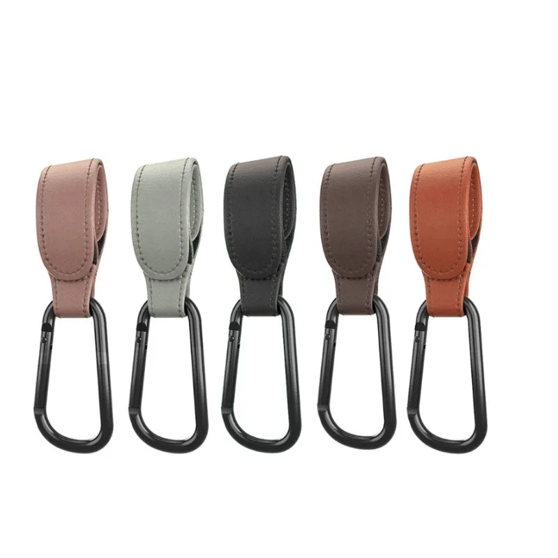 Ganchos Ajustables de Cuero Sintético para Carrito de Bebé (Pack Premium)