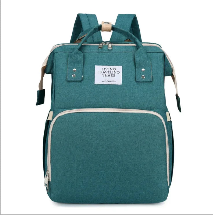 Mochila para bebe 3 en 1 con cuna portátil y gran capacidad de almacenaje